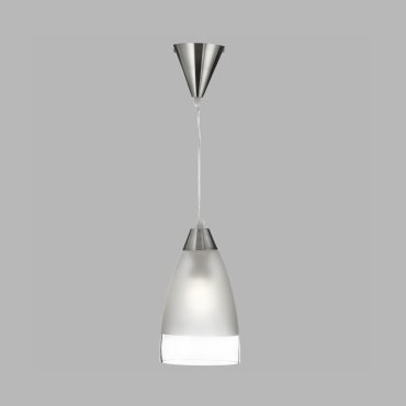 Searchlight Metall- und Glas-Hängeleuchten - Hängeleuchte - Ø 15 x 120 cm - satiniert silber