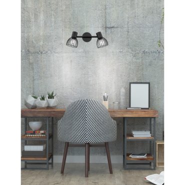 Nova Luce Fiumicino - Aufbaustrahler 2L - 25,5 x 8 x 18 cm - mattschwarz