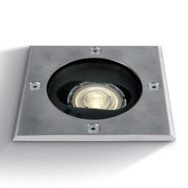 AUSSTELLUNGSSTÜCK - ONE Light GU10 Inground Adjustable Range - Bodeneinbaustrahler für den Außenbereich - 120 x 120 mm, Ø 115 mm Einbaumaß - IP67 - Edelstahl