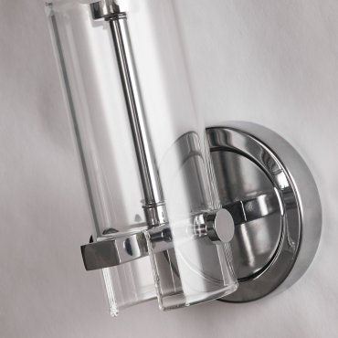 Searchlight Scope - Wandleuchte - 10 x 29 cm - IP44 - Chrom und transparent