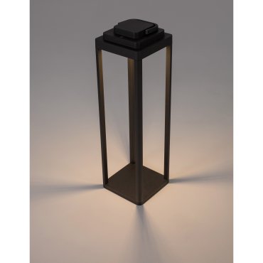 Nova Luce Figi - tragbare Stehleuchte mit USB-Anschluss - 50 cm - 2W dimmbare LED inkl. - IP65 - anthrazit