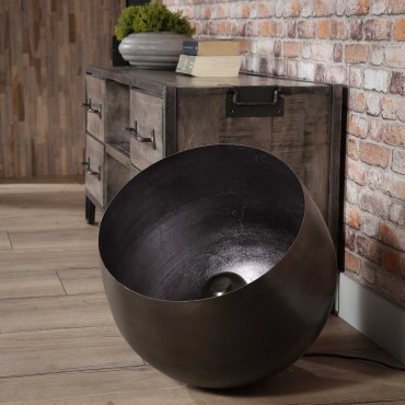 Vico Basket - Stehleuchte - Ø 46 x 46 cm - schwarzes Nickel