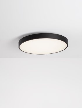 Nova Luce Perfect Profile - Deckenleuchte - Ø 40 x 10 cm - 24W dimmbare LED inkl. - schwarz