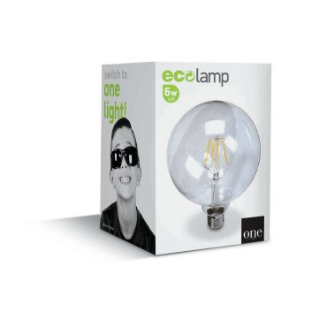 ONE Light Retro LED-Lampe - Ø 12,5 x 17,5 cm - E27 - 6W - nicht dimmbar - 2700K