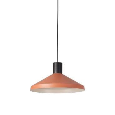 Faro Kombo - Pendelleuchte - Ø 40 x 20,5 cm - terracota und schwarz