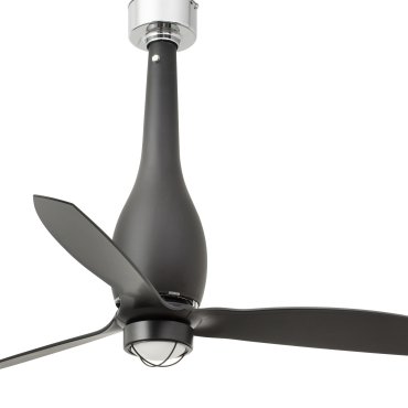 Faro Eterfan - Deckenventilator mit Licht und Fernbedienung - Ø 128 cm - 17W LED inkl. - mattschwarz
