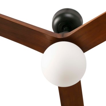 Faro Klim M - Deckenventilator mit Licht - Ø 125 cm - matt schwarz und dunkle walnuss