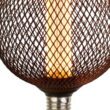 Searchlight Drahtgeflecht-Effektkugel - Ø 14 x 16 cm - E27 - 4,5W dimmbar - 2700K - schwarz
