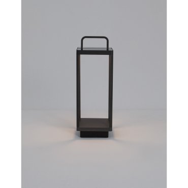 Nova Luce Bali - tragbare Solar-Stehleuchte mit USB-Anschluss - 51 cm -2W dimmbare LED inkl - IP65 - anthrazit