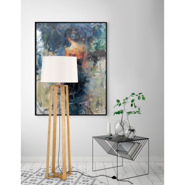 Nova Luce Alma - Stehleuchte - 167 cm - weiß und braun