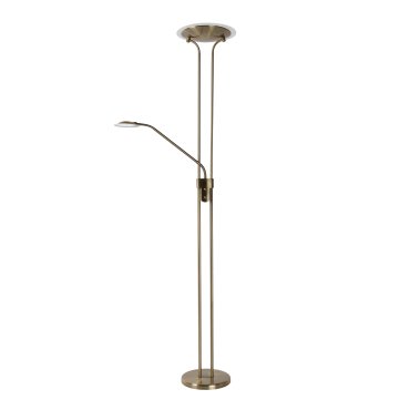 Lucide Champion - Stehleuchte - Ø 25,4 x 180 cm - 20W + 4W dimmbare LED inkl - Bronze