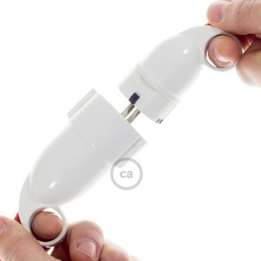 Creative Cables Schuko - Stecker mit Ring - 230V - weiß