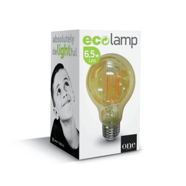 ONE Light Retro LED-Glühbirne - Ø 6 x 10,5 cm - E27 - 6,5W dimmbar - 2200K - amber