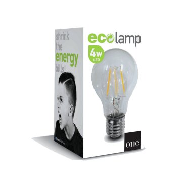 ONE Light Retro LED-Lampe - Ø 6 x 10,5 cm - E27 - 4W - nicht dimmbar - 2700K