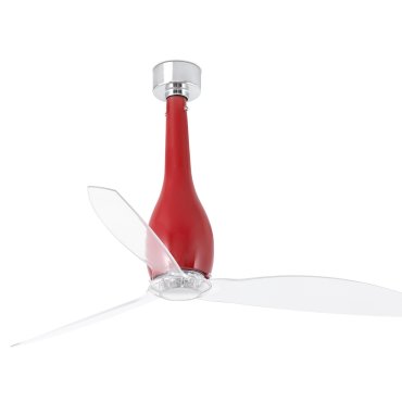 Faro Eterfan - Deckenventilator mit Fernbedienung - Ø 128 cm - rot und transparent