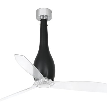Faro Eterfan - Deckenventilator mit Fernbedienung - Ø 128 cm - mattschwarz und transparent