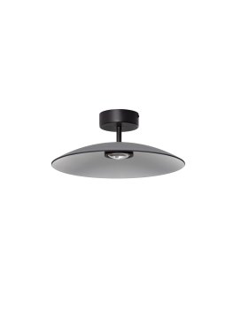 Nova Luce Polifemo - deckenleuchte - Ø 40 x 16 cm - 12W LED inkl. - Rauchglas und Sand schwarz