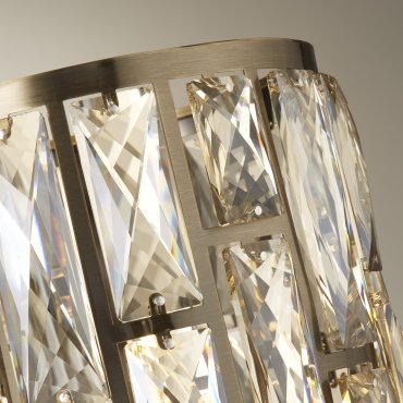 Searchlight Bijou - Tischleuchte - Ø 19,5, x 47 cm - Messing antik und champagner