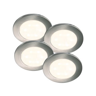 Nordlux Lismore - 4er Set - Schrankbeleuchtung - Ø 5,5 x 0,6 cm - 0,7W LED inkl. - Chrom