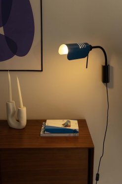 Faro Martinica S - Wandleuchte mit Schalter - 47,2 x 8 cm - schwarz und blau