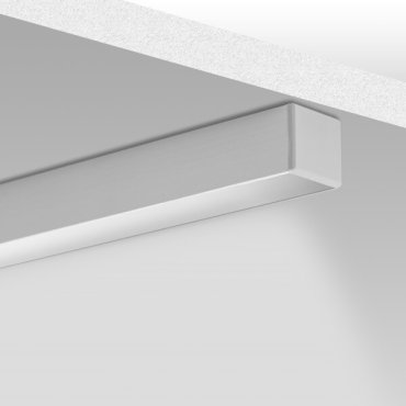 KLUS Micro-HG - LED-Profil für einen engeren Lichtkegel - 1,6 x 1,5 cm - silber eloxiert