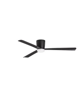 Nova Luce Dell - Deckenventilator mit Fernbedienung und Lichtoption - Ø 121,9 x 18,2 cm - schwarz
