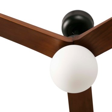 Faro Klim L - Deckenventilator mit Licht - Ø 150 cm - matt schwarz und dunkle walnuss
