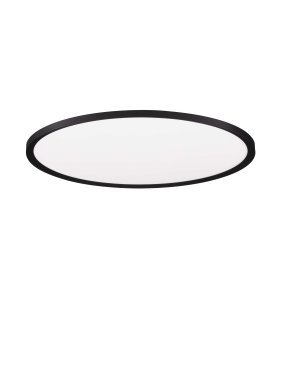 Nova Luce Aoton - Deckenleuchte - Ø 60 x 5 cm - 55W dimmbar LED inkl. - Sand schwarz