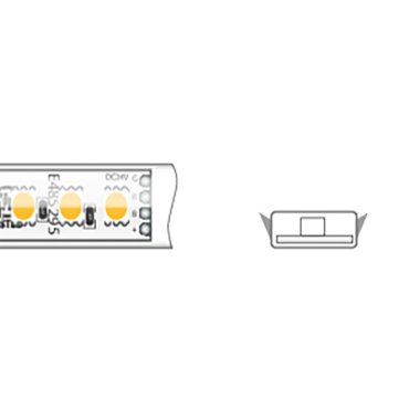 Klus LED-Streifen - 1cm breit, 500cm lang - 24Vdc - 7W LED pro Meter - 120 LEDs pro Meter - IP65 - RGB