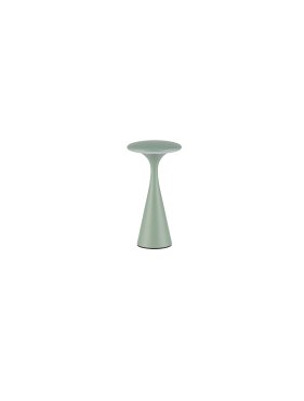 Nova Luce Grigio - wiederaufladbare Tischleuchte für den Außenbereich - Ø 10,1 x 19,7 cm - IP54 - salbeigrün