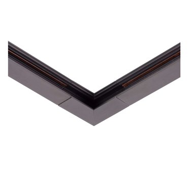 Lucide Linial - magnetisches Schienensystem - vertikales Eckprofil - 6,7 x 1,9 x 6,7 cm - schwarz matt Chrom