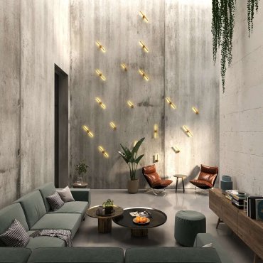 Maxlight Merano - Wandleuchte - 8 x 8 x 45 cm - 10W LED inkl - gold