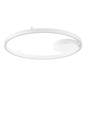 Nova Luce Hedra - Deckenleuchte - Ø 60 x 5 cm - 60W dimmbar LED inkl. - Sand Weiß