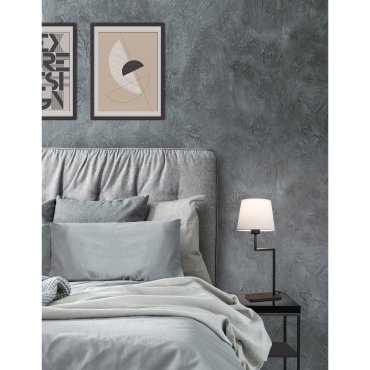 Nova Luce Savona - Tischleuchte - 16 x 11 x 50 cm - Weiß und Sand Schwarz