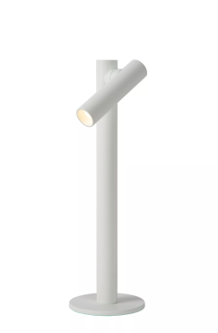 Lucide Antrim - wiederaufladbare Tischleuchte - Ø 11 x 35,8 cm - 2,2W dimmbare led inkl - IP54 - weiß