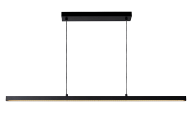 Lucide Sigma - Pendelleuchte - 118,5 cm x 8,2 cm x 150 cm - 30W dimmbare LED inkl - Schwarz