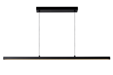 Lucide Sigma - Pendelleuchte - 147,7 x 8,2 x 150 cm - 36W dimmbare LED inkl - schwarz