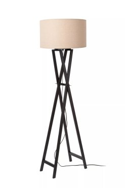 Lucide Trafalgar - Stehleuchte - Ø 48 x 157 cm - beige und schwarz