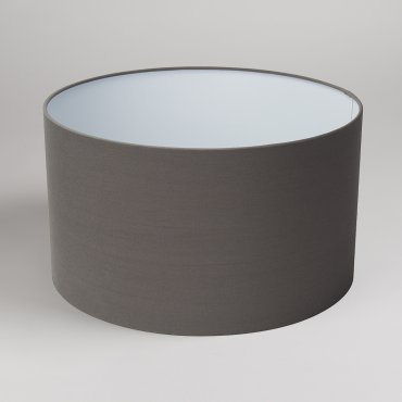 Searchlight Drum - Lampenschirm - Ø 40 x 23 cm - graue Baumwolle