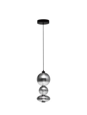 Nova Luce Bally - Hängelampe - Ø 20 x 170 cm - 20W dimmbar LED inkl. - matt schwarz und rauchgrau