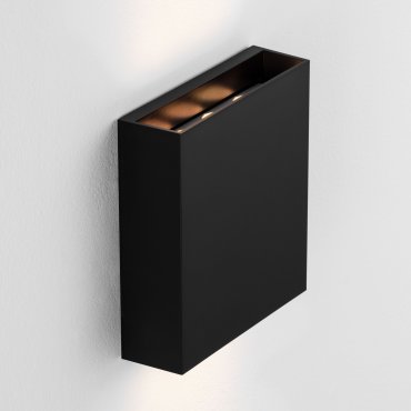 Nova Luce Way - Außenwandleuchte - 13 x 14 x 4 cm - 6W LED inkl. - IP65 - Sand schwarz