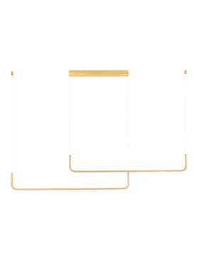 Nova Luce Strita - Hängelampe -  150 x 120 cm - 40W dimmbar LED inkl. - messing gold