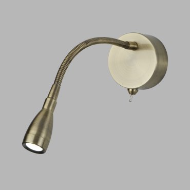 Searchlight LED Adjustable Wall Lights - Wandleuchte mit Schalter - 8 x 28,5 cm - 0,5W LED inkl - Messing antik