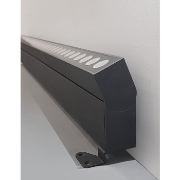 Nova Luce Wall Washer - 100 x 6,5 x 12 cm - 48W LED inkl - IP67 - schwarz