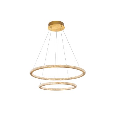 Nova Luce Cilion - Pendelleuchte - Ø 60 x 150 cm - 56W dimmbare LED inkl - Messing gold