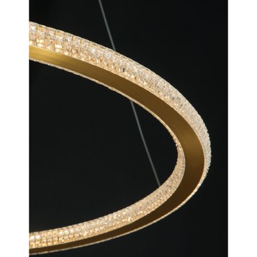 Nova Luce Cilion - Pendelleuchte - Ø 60 x 150 cm - 48W dimmbare LED inkl - Messing gold