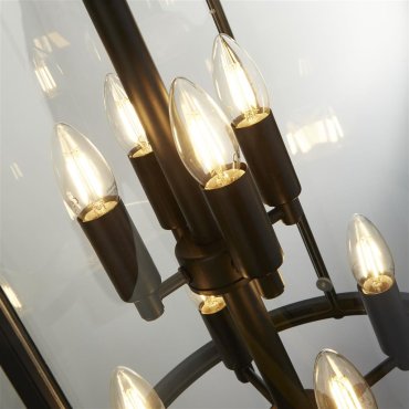 Searchlight Lantern Grande - Hängeleuchte - Ø 43 x 150 cm - schwarz