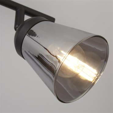 Searchlight Mega - Aufbaustrahler 2L - 50 x 20 cm - schwarz und Rauchglas