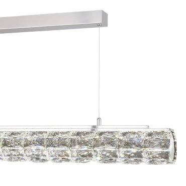 Searchlight Remy - Pendelleuchte - 91 x 11 x 150 cm - 32W dimmbare LED inkl - Chrom und transparent