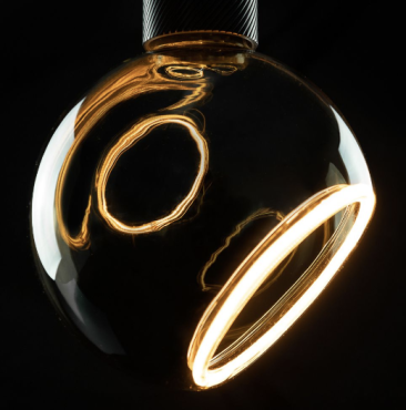 Segula LED-Lampe - Floating Globe Angle - Ø 15 x 20 cm - E27 - 6W dimmbar - 1900K - rauchfarben